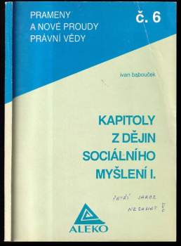 Kapitoly z dějin sociálního myšlení