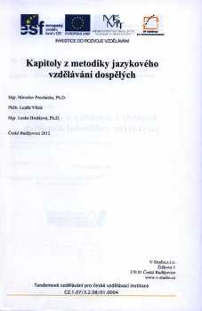 Kapitoly z didaktiky a metodiky jazykového vzdělávání dospělých