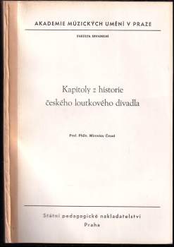 Kapitoly z historie českého loutkového divadla