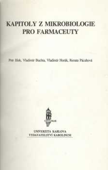Kapitoly z mikrobiologie pro farmaceuty
