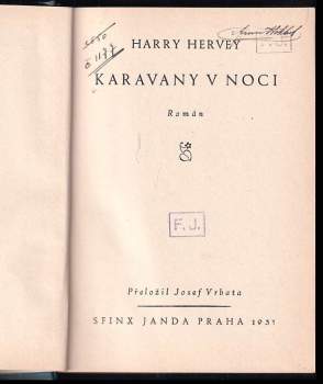 Harry Hervey: Karavany v noci
