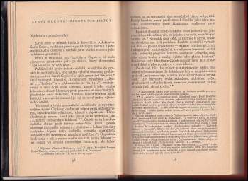 Josef Branžovský: Karel Čapek, světový názor a umění