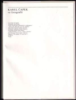 Karel Čapek: Karel Čapek ve fotografii