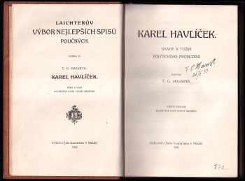 Tomáš Garrigue Masaryk: Karel Havlíček