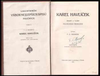Tomáš Garrigue Masaryk: Karel Havlíček