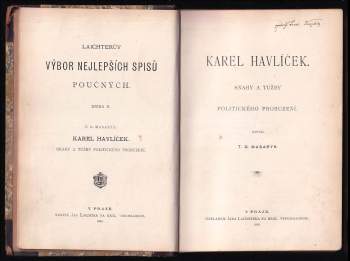 Tomáš Garrigue Masaryk: Karel Havlíček