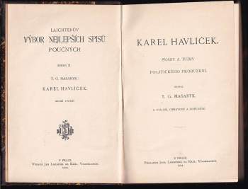 Tomáš Garrigue Masaryk: Karel Havlíček