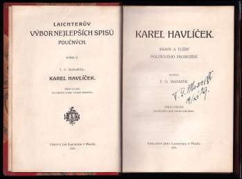 Tomáš Garrigue Masaryk: Karel Havlíček