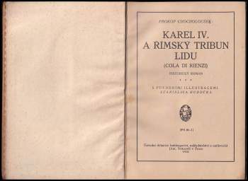 Prokop Chocholoušek: Karel IV. a římský tribun lidu (Cola di Rienzi)