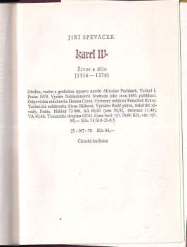 Jiří Spěváček: Karel IV