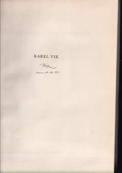 Antonín Matějček: Karel Vik