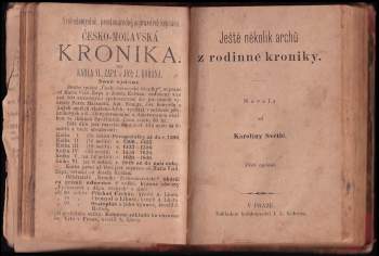 Božena Němcová: Karla- Obrázek z okolí domažlického; Divá Bára; Několik archů z rodinné kroniky; Ještě několik archů z rodinné kroniky; Muzikantská Liduška; Na Štítném