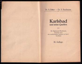 A Ritter: Karlsbad und seine Quellen