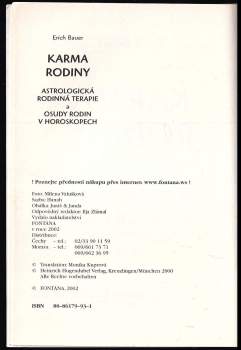 Erich Bauer: Karma rodiny