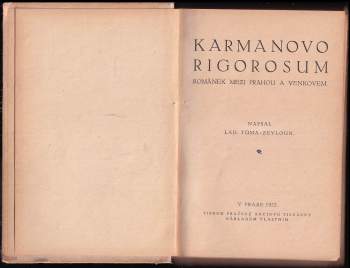 Ladislav Tuma: Karmanovo rigorosum