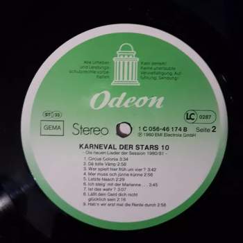 Various: Karneval Der Stars 10 - Die Neuen Lieder Der Session 1980/81