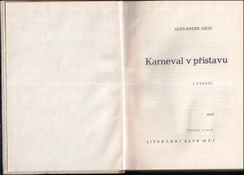 Aleksandr Stepanovič Grin: Karneval v přístavu