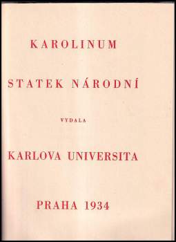 Karolinum, statek národní