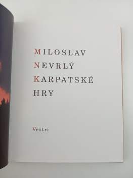 Miloslav Nevrlý: Karpatské hry