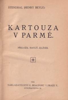 Stendhal: Kartouza v Parmě