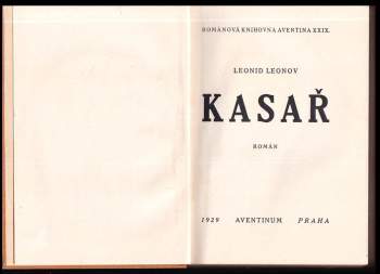 Leonid Maksimovič Leonov: Kasař
