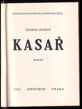 Leonid Maksimovič Leonov: Kasař