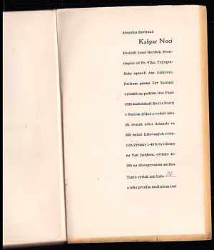 Aloysius Bertrand: Kašpar Noci
