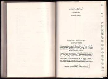 Aloysius Bertrand: Kašpar noci