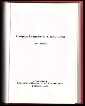 Jiří Majer: Kašpar Šternberk a jeho doba