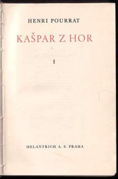 Henri Pourrat: Kašpar z hor