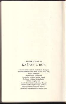 Henri Pourrat: Kašpar z hor