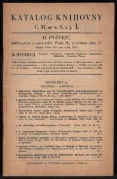 Katalog knihovny C. M. ze z. S. a j. I.