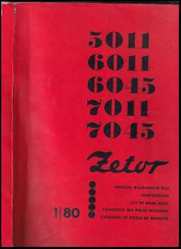 Katalog náhradních dílů Zetor 5011,6011,6045,7011,7045