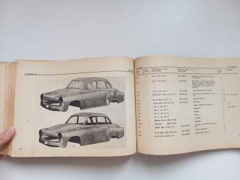 Katalóg náhradných súčiastok osobného automobilu Wartburg 1000