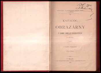 Katalog obrazárny v domě umělců Rudolfinum v Praze
