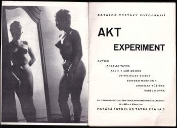 Miloslav Stibor: Katalog výstavy fotografií:  Akt Experiment