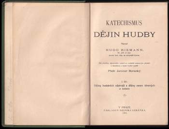 Hugo Riemann: Katechismus dějin hudby