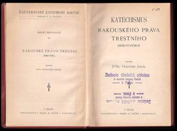 František Joklík: Katechismus rakouského práva trestního (hmotného)