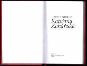 Helena Sobková: Kateřina Zaháňská