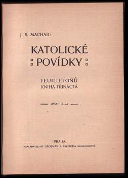 Josef Svatopluk Machar: Katolické povídky
