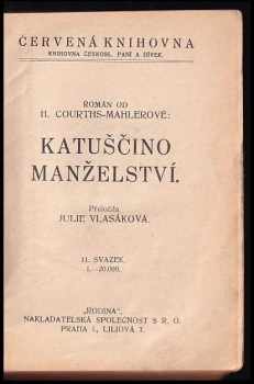 Hedwig Courths-Mahler: Katuščino manželství