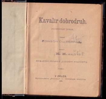 Pierre Alexis de Ponson du Terrail: Kavalír dobrodruh