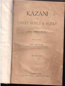 Kázání na všecky neděle a svátky církevního roku