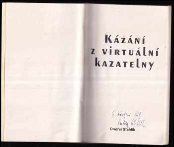 Ondřej Stehlík: Kázání z virtuální kazatelny