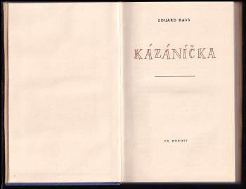 Eduard Bass: Kázáníčka