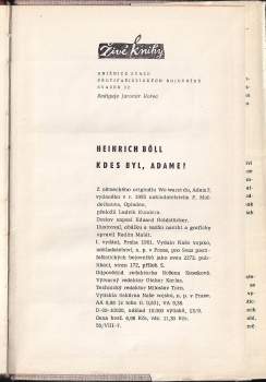 Heinrich Böll: Kdes byl Adame?