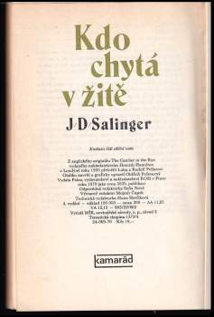 J. D Salinger: Kdo chytá v žitě