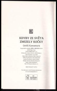 Genki Kawamura: Kdyby ze světa zmizely kočky