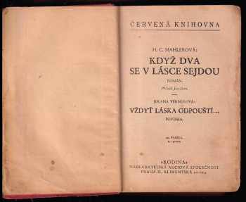 Hedwig Courths-Mahler: Když dva se v lásce sejdou