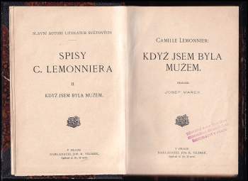 Camille Lemonnier: Když jsem byla mužem